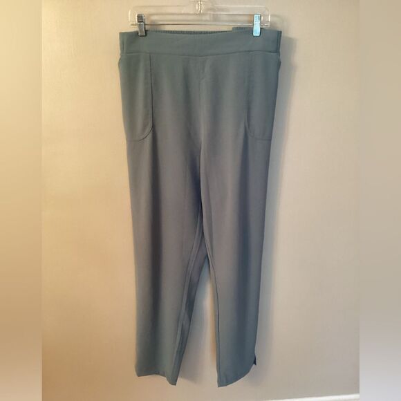 32 DEGREES COOL SIZE XL SLATE BLUE PULL ON STRAIGHT LEG HIGH RISE PANTS POCKETS - Picture 1 of 8